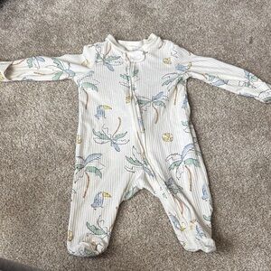 Carter's Cream Tropical Print Footie